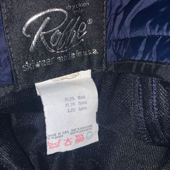 Vintage Roffe Skiwear Navy Ski Pants Made In The USA - Picture 14 of 15